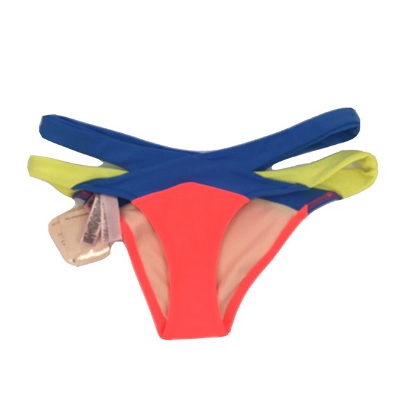 NWT Agent Provocateur Mazzy Colorblock Bikini Bottoms US 6 /AP 3 Blue Yellow Red - Picture 3 of 7